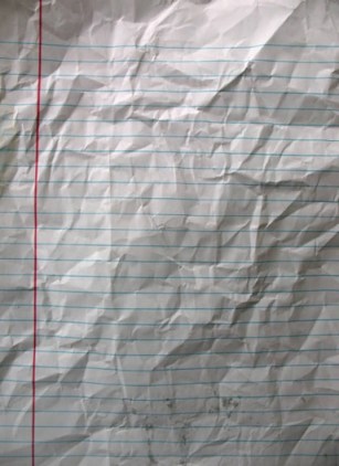 wrinkled paper