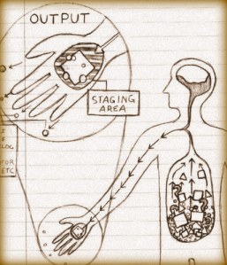 detail from "THERE IS A BOOK IN YOU" by Hallie Linnebur