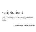 Scripturient