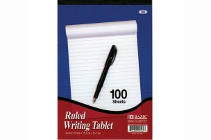 ruled writing tablet